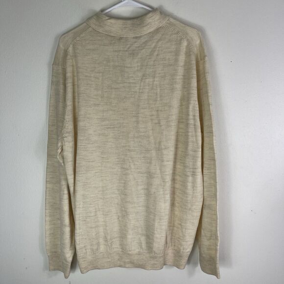 Turnbury Men’s Extra Fine Merino Wool Popover Sweater L Grandpa Literary Preppy - Picture 5 of 11